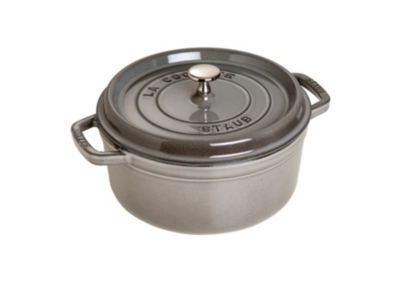 Cocotte ronde STAUB diam 22 cm gris pour 139