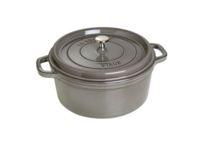 Cocotte ronde STAUB diam 28 cm gris pour 209