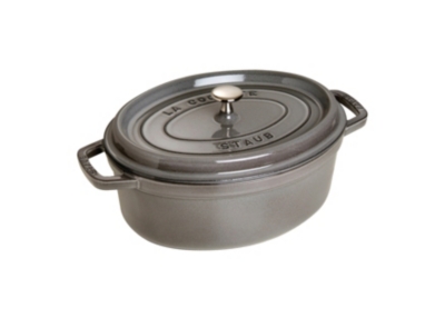 Cocotte ovale STAUB diam 27 cm gris pour 159