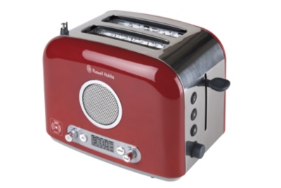 Toaster RUSSELL HOBBS radio MP3 rouge pour 70€