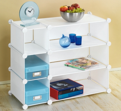 Etagère CUBE 4 niveaux blanc   