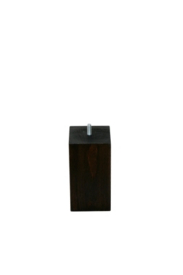 Pied carré teinté wengé SEALY, 15 cm   