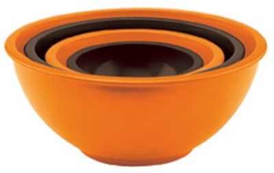 Set de 4 saladiers Orange/chocol...