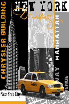 Cadre toile cartonnée New-York Driving   