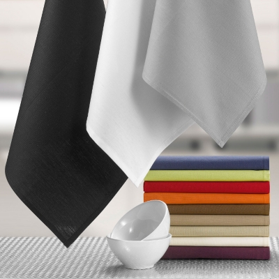 Serviette de table unie, 6 coloris   