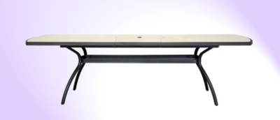 Table rectangulaire Floris alu/résine210/265...