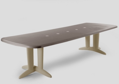 Table rectangulaire résine Deco 2 allonges 1...