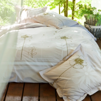 Parure de lit percale bio Fleurs...
