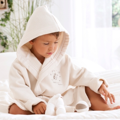 Peignoir coton bio Doudou ECOLO ADDICT 