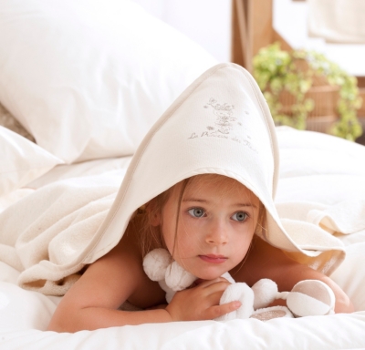 Cape de bain coton bio Princesse des Fleurs E...