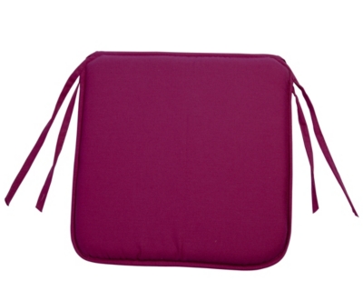 Galette de chaise Palma, coloris cassis pour 8