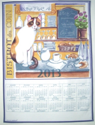 Torchon Calendrier 2013 Chat TRADILINGE 