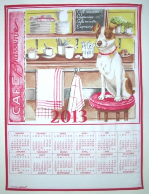Torchon Calendrier 2013 Chien TRADILINGE 