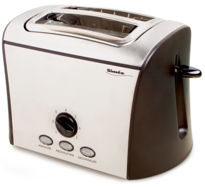 Grille pain SIMEO CP265 inox brossé 