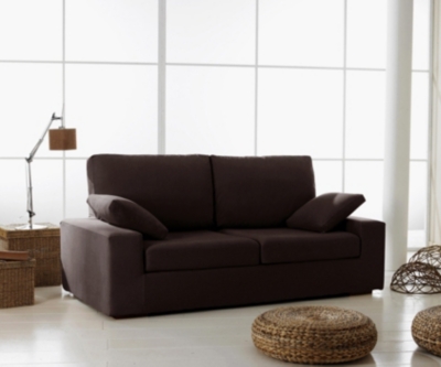 Canap&eacute; fixe 3 places Hawa&iuml; coussins dos plac&eacute;s tissus C Jacquard