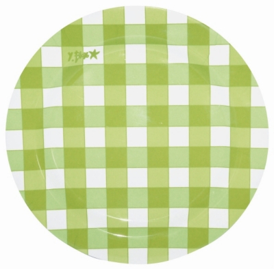 Set de 6 assiettes plates vichy ...