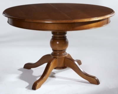 La table ronde Caussade pied central merisier classique pour 1245