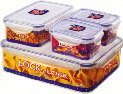Set 4 boites rectangulaires Lock&Lock pour 25