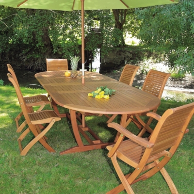 Table ovale Arena 200/250/300 x 110 cm Eucaly...