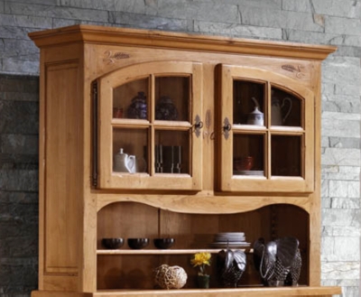 Haut vaisselier pour buffet 2 portes Aubrac