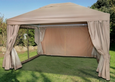 Barnum aluminium 3 x 4 m, coloris taupe 