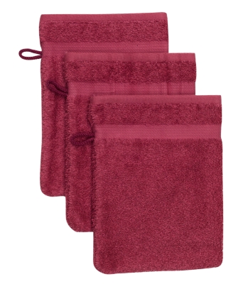 Lot de 3 gants de toilette coton Bio Nature SANTENS, 10 coloris pour 7