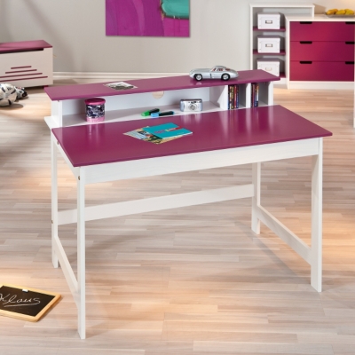 Bureau Igloo blanc/fushia 