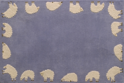 Tapis Cabrioles TOULEMONDE BOCHART bleu  110x...