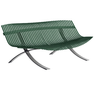 Banc FERMOB CHARIVARI structure gris métal, ...