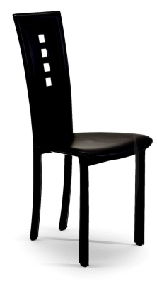 Lot de 2 chaises cuir Clea 4 pieds, avec motif dos pour 485