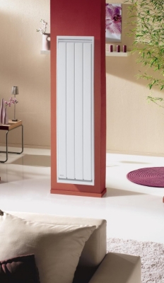 Radiateur fonte active&reg; Calidou Plus NOIROT vertical blanc, 3 puissances.