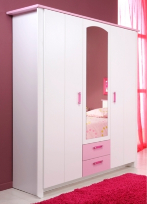 Armoire 3 portes Candice rose 