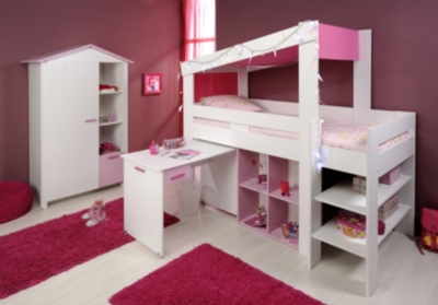 Lit combiné Candice rose 90 x 2...