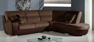 Angle m&eacute;ridienne bi-mati&egrave;re cuir/microfibre