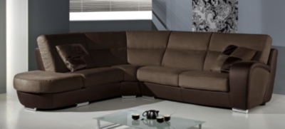 Angle m&eacute;ridienne bi-mati&egrave;re cuir/microfibre