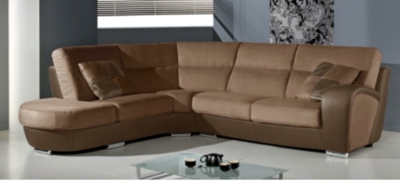 Angle m&eacute;ridienne bi-mati&egrave;re cuir/microfibre