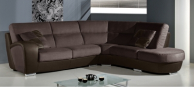 Angle m&eacute;ridienne bi-mati&egrave;re cuir/microfibre