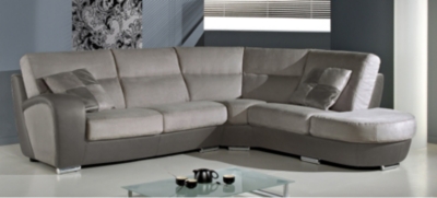 Angle m&eacute;ridienne bi-mati&egrave;re cuir/microfibre