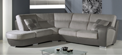 Angle m&eacute;ridienne bi-mati&egrave;re cuir/microfibre