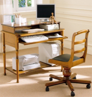 Petit bureau Eole pieds tournés   