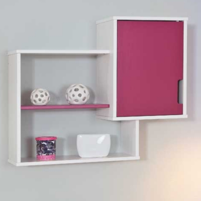 Etagère Igloo blanc/fushia 