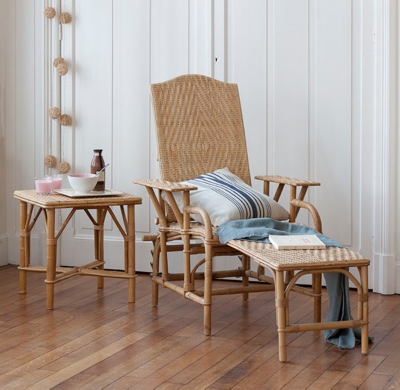 Chaise longue rotin Grand-Mère 
