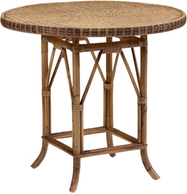 Table ronde Grand-P&egrave;re 80cm avec filets de couleurs