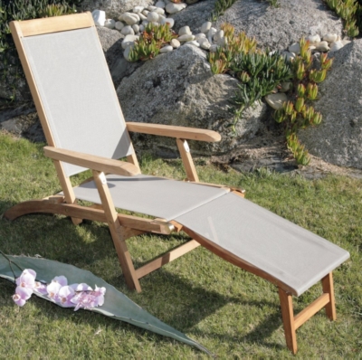 Chaise longue Grasse, 3 positions, teck FSC/B...