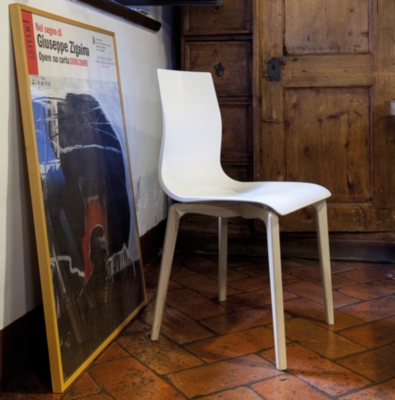 Lot de 2 chaises gel, 4 pieds bois 