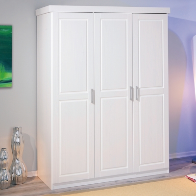 Armoire 3 portes Idaline teintée blanc   