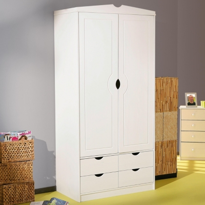 Armoire 2 portes 4 tiroirs Isalys   
