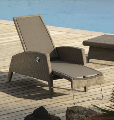 Fauteuil avec repose-pieds Kahun...