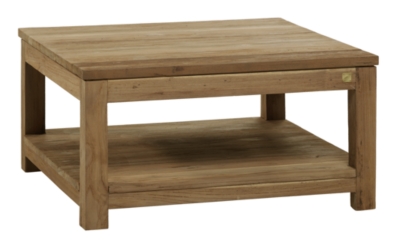 Table basse carr&eacute;e en teck Kyra