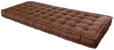 Matelas futon à passepoil chocolat, 15 cm 90...